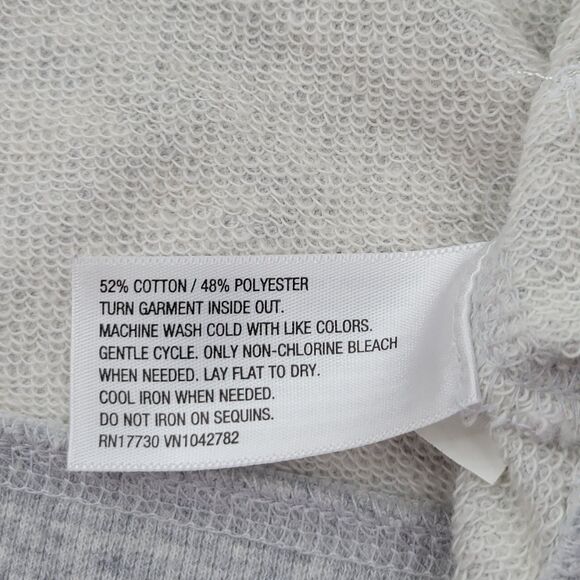 Mossimo Supply Co french terry gray heather sequin sweatshirt small - Picture 5 of 8